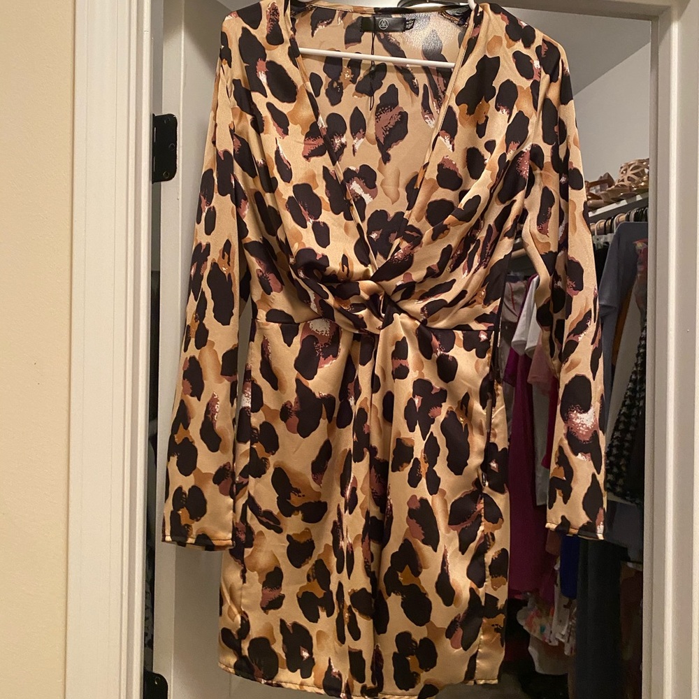 Wrap Dress leopard print